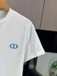 P65 DIOR迪奥 刺绣款 2026春夏经典圆领短袖T恤采用280克双纱精棉，衣服偏厚使整体高透气和柔软性，高版本，三标齐全！男女同款 颜色：白色 黑色 灰色 杏色 -尺码：S M L XL
