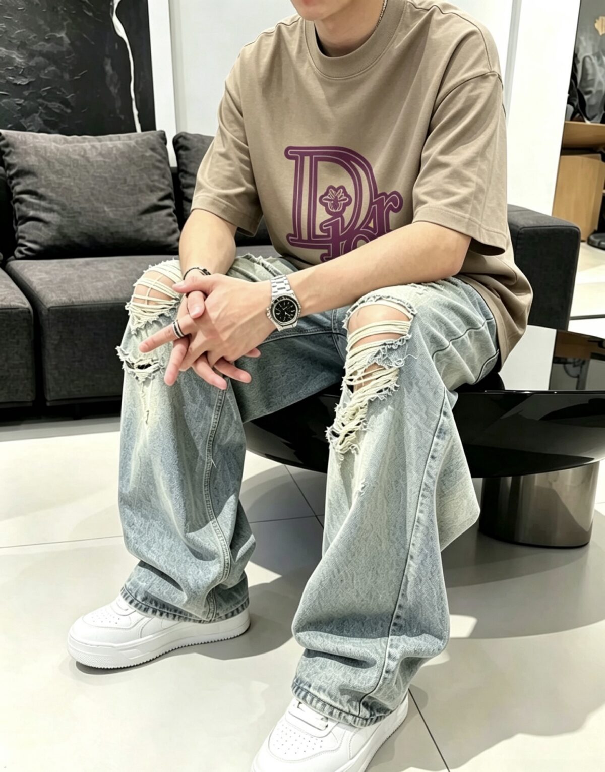 weigou_183893_6_139955f641 P80 dio~迪奥 厚板滴胶立体字母 《区别通货面料》双纱纯棉紧密纱线短袖T恤, 上身十分舒适,男女同款半袖,落肩宽松版型 颜色: 黑色 白色 咖啡色 尺码:S(90-130斤) M(125-150斤) L(135-165斤) XL(160-190斤) XXL(185-220斤)