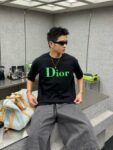 P75 DIOR迪奥2022SS春夏短袖T恤新款 字母印花设计，采用250克双股双纱索罗纳全棉面料，面料舒适，手感更加舒适，， 颜色: 白色 黑色 尺码: M-XXXL