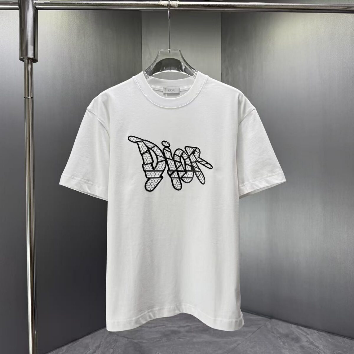 P75 Dior* 迪奥* 2026春夏新款短袖T恤 定制纯棉字母logo厚板 颜色：黑色 白色 巧色 黄色 码数：S M L XL XXL