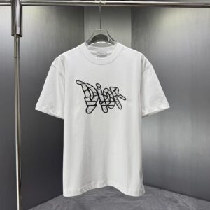 P75 Dior* 迪奥* 2026春夏新款短袖T恤 定制纯棉字母logo厚板 颜色：黑色 白色 巧色 黄色 码数：S M L XL XXL