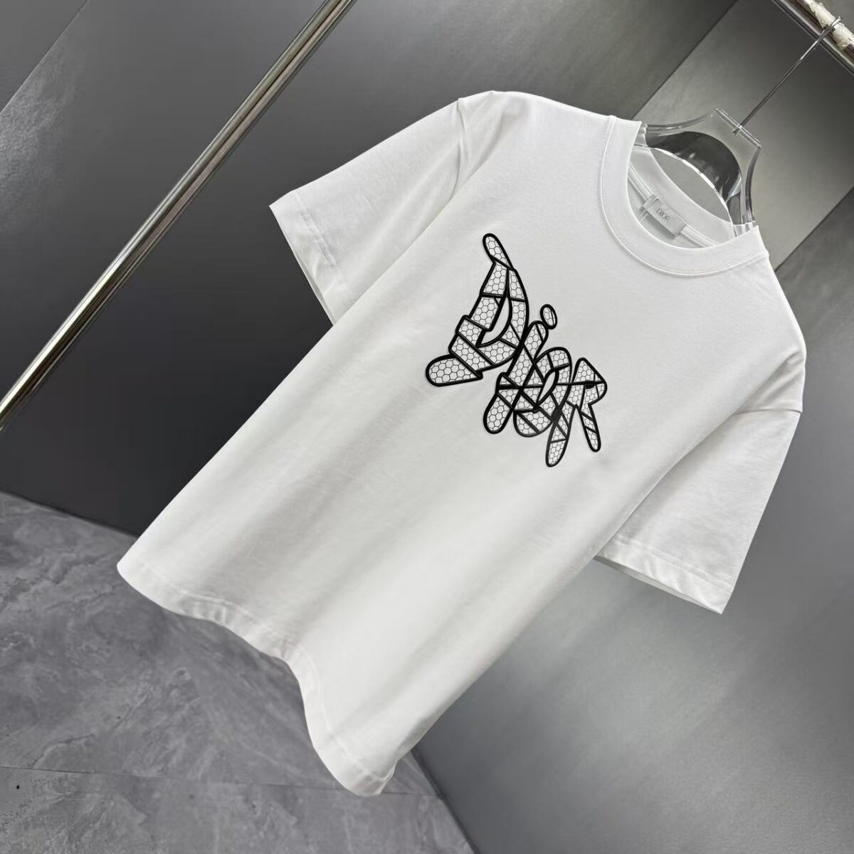 P75 Dior* 迪奥* 2026春夏新款短袖T恤 定制纯棉字母logo厚板 颜色：黑色 白色 巧色 黄色 码数：S M L XL XXL