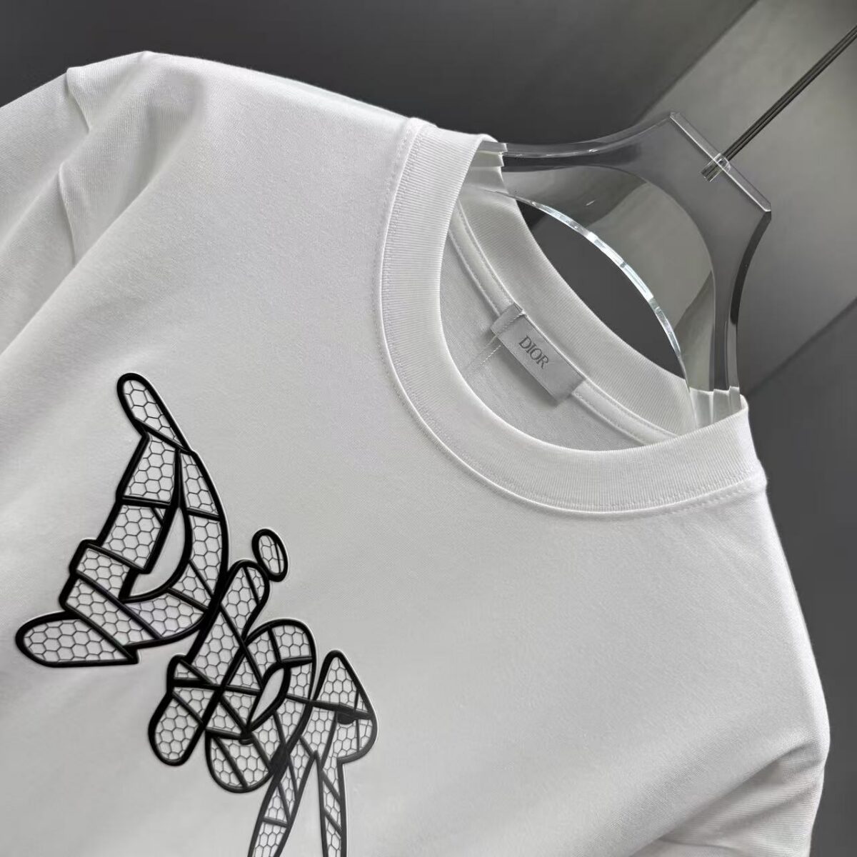 P75 Dior* 迪奥* 2026春夏新款短袖T恤 定制纯棉字母logo厚板 颜色：黑色 白色 巧色 黄色 码数：S M L XL XXL