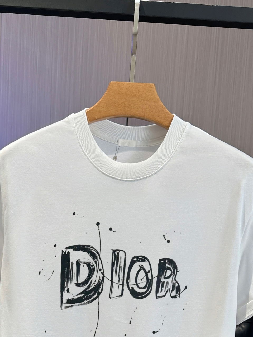 P65 DIOR迪奥2026春夏经典印花圆领短袖T恤采用280克双纱精棉，衣服偏厚使整体高透气和柔软性，高版本，三标齐全！男女同款 颜色：白色 黑色 灰色 杏色 -尺码：S M L Xl