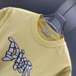 P75 Dior* 迪奥* 2026春夏新款短袖T恤 定制纯棉字母logo厚板 颜色：黑色 白色 巧色 黄色 码数：S M L XL XXL