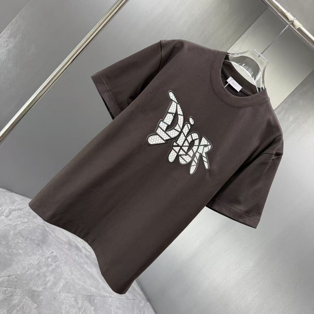 P75 Dior* 迪奥* 2026春夏新款短袖T恤 定制纯棉字母logo厚板 颜色：黑色 白色 巧色 黄色 码数：S M L XL XXL