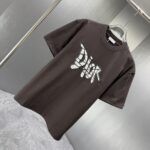 P75 Dior* 迪奥* 2026春夏新款短袖T恤 定制纯棉字母logo厚板 颜色：黑色 白色 巧色 黄色 码数：S M L XL XXL