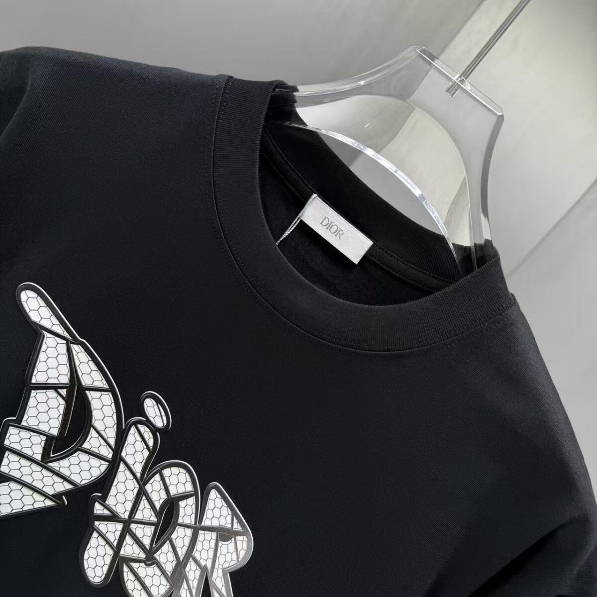 P75 Dior* 迪奥* 2026春夏新款短袖T恤 定制纯棉字母logo厚板 颜色：黑色 白色 巧色 黄色 码数：S M L XL XXL