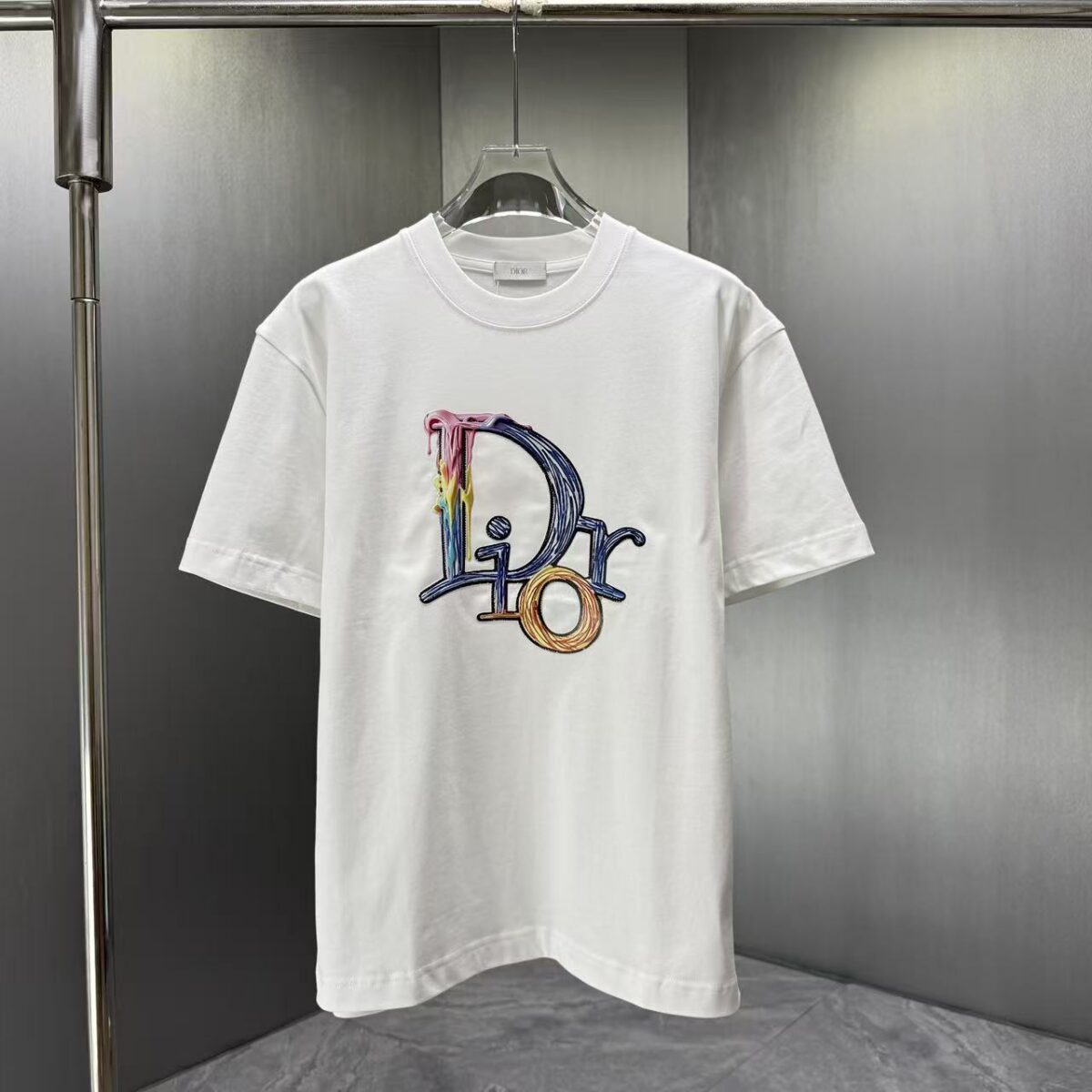 P75 Dior* 迪奥* 2026春夏新款短袖T恤 定制纯棉字母logo厚板 颜色：黑色 白色 巧色 深蓝 码数：S M L XL XXL