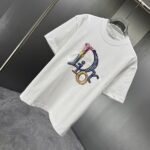 P75 Dior* 迪奥* 2026春夏新款短袖T恤 定制纯棉字母logo厚板 颜色：黑色 白色 巧色 深蓝 码数：S M L XL XXL
