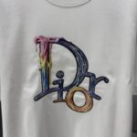 P75 Dior* 迪奥* 2026春夏新款短袖T恤 定制纯棉字母logo厚板 颜色：黑色 白色 巧色 深蓝 码数：S M L XL XXL