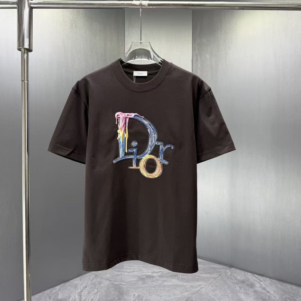 P75 Dior* 迪奥* 2026春夏新款短袖T恤 定制纯棉字母logo厚板 颜色：黑色 白色 巧色 深蓝 码数：S M L XL XXL