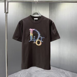 P75 Dior* 迪奥* 2026春夏新款短袖T恤 定制纯棉字母logo厚板 颜色：黑色 白色 巧色 深蓝 码数：S M L XL XXL