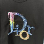 P75 Dior* 迪奥* 2026春夏新款短袖T恤 定制纯棉字母logo厚板 颜色：黑色 白色 巧色 深蓝 码数：S M L XL XXL