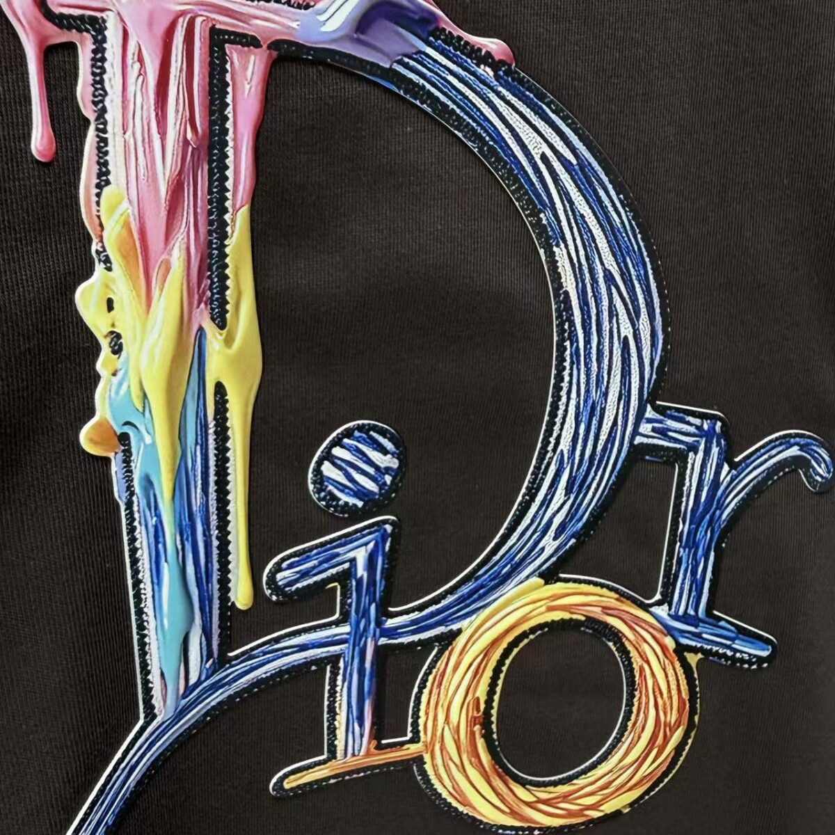 P75 Dior* 迪奥* 2026春夏新款短袖T恤 定制纯棉字母logo厚板 颜色：黑色 白色 巧色 深蓝 码数：S M L XL XXL