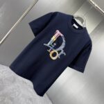 P75 Dior* 迪奥* 2026春夏新款短袖T恤 定制纯棉字母logo厚板 颜色：黑色 白色 巧色 深蓝 码数：S M L XL XXL