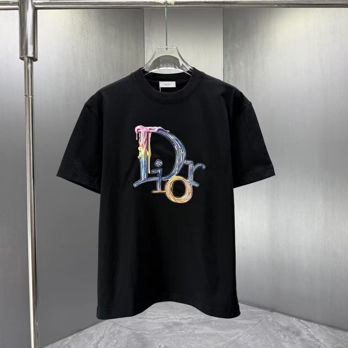 P75 Dior* 迪奥* 2026春夏新款短袖T恤 定制纯棉字母logo厚板 颜色：黑色 白色 巧色 深蓝 码数：S M L XL XXL