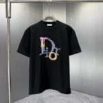 P75 Dior* 迪奥* 2026春夏新款短袖T恤 定制纯棉字母logo厚板 颜色：黑色 白色 巧色 深蓝 码数：S M L XL XXL