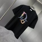 P75 Dior* 迪奥* 2026春夏新款短袖T恤 定制纯棉字母logo厚板 颜色：黑色 白色 巧色 深蓝 码数：S M L XL XXL