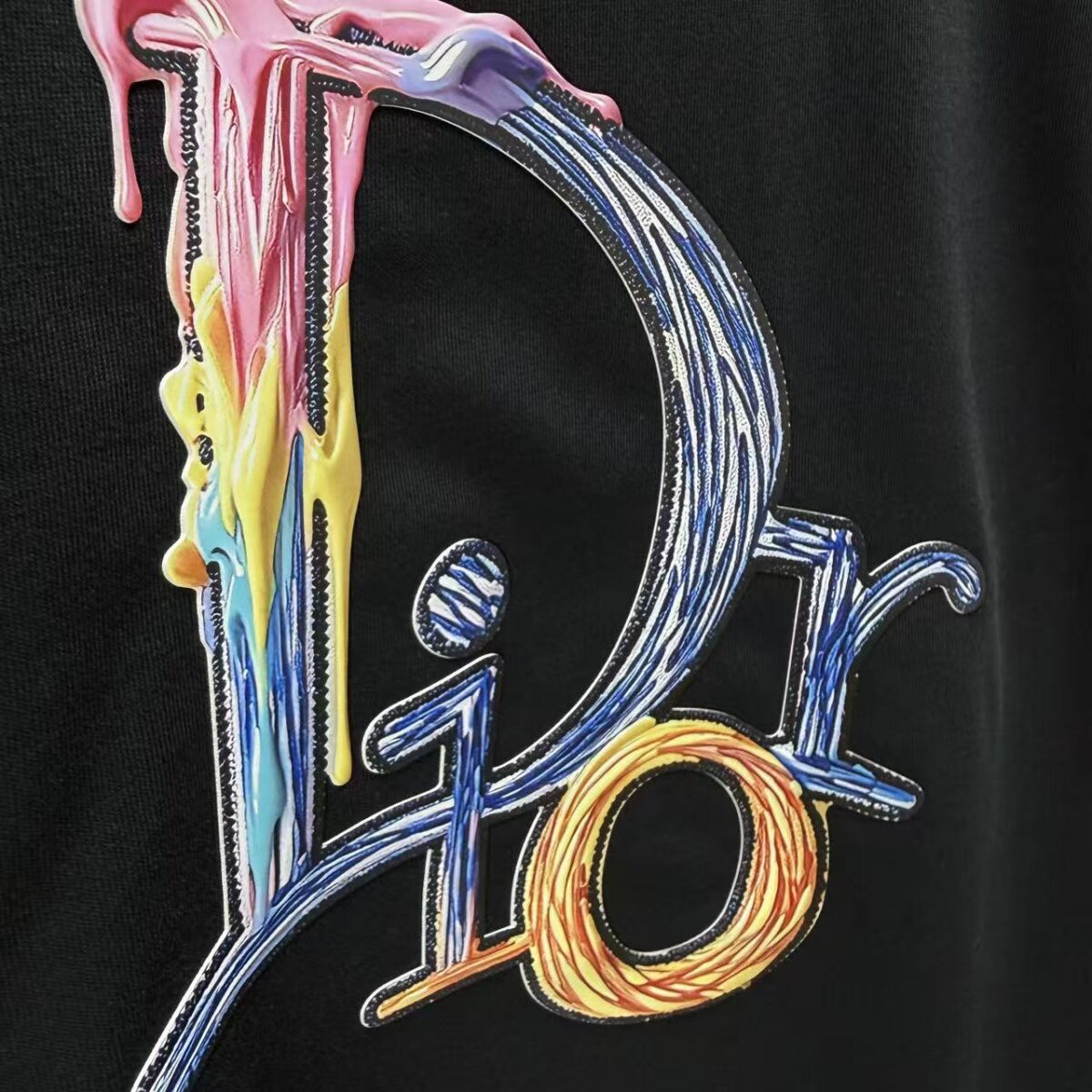 P75 Dior* 迪奥* 2026春夏新款短袖T恤 定制纯棉字母logo厚板 颜色：黑色 白色 巧色 深蓝 码数：S M L XL XXL