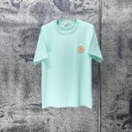 P75 HERMES* 爱马仕* 2026新款 精致绣花小logo 300g短袖t恤 宽松版型男女同款 尺码 S M L XL XXL 黑色 白色 湖水绿 紫色