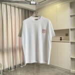 P75 Herme*爱马仕2026夏季新款 个性logo绣花 定制面料300g 短袖T恤 男女同款 尺码：S M L XL XXL 五个码 颜色：黑色 白色 绿色 紫色