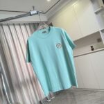 P75 Herme*爱马仕2026夏季新款 个性logo绣花 定制面料300g 短袖T恤 男女同款 尺码：S M L XL XXL 五个码 颜色：黑色 白色 绿色 紫色