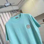 P75 Herme*爱马仕2026夏季新款 个性logo绣花 定制面料300g 短袖T恤 男女同款 尺码：S M L XL XXL 五个码 颜色：黑色 白色 绿色 紫色