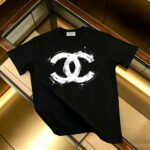 P85 CHANEL 香奈儿 新款 面料升级 300g纯棉 印花短袖T恤 颜色：黑色 白色尺码：XS~L - 副本 (8)