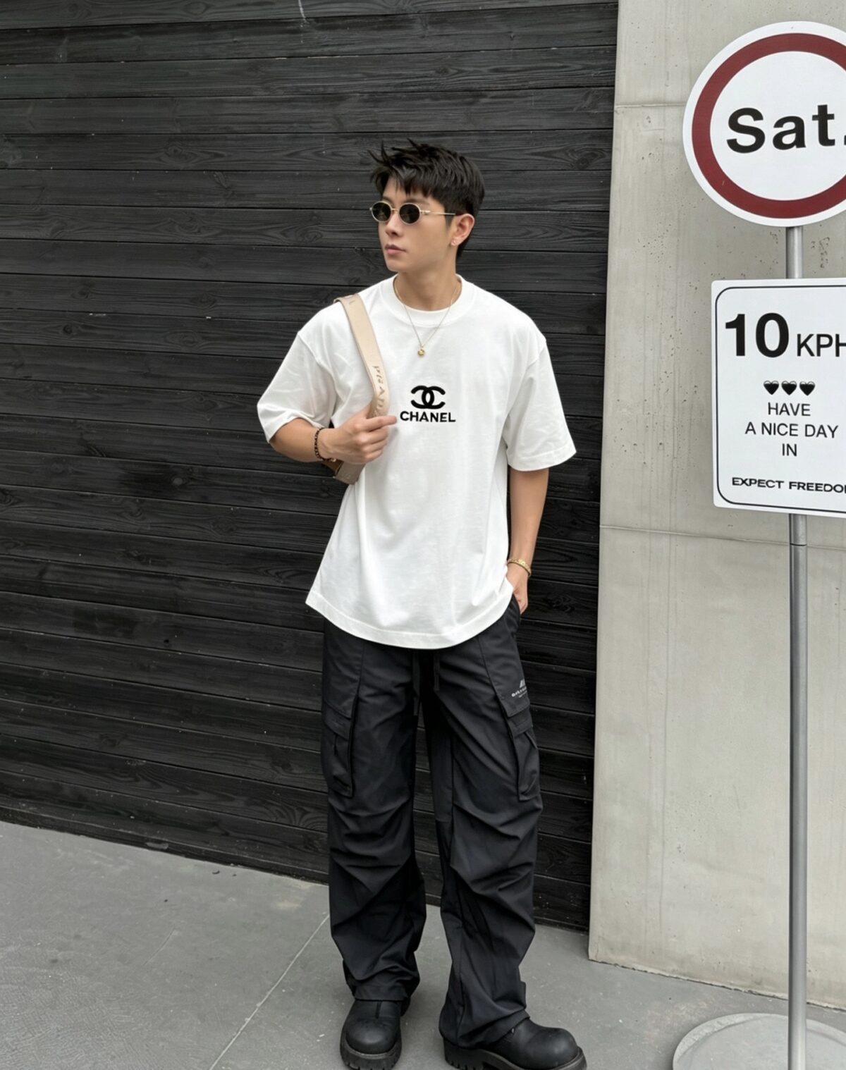 weigou_190433_8_1b861fd095 P75 CHANEL/香奈儿 经典logo刺绣 《区别通货面料》双纱纯棉上衣 7a抗菌短袖tee 上身十分舒适,男女同款半袖,落肩宽松版型 颜色: 黑色 白色 咖啡色 尺码:S(90-130斤) M(125-150斤) L(135-165斤) XL(160-190斤) XXL(185-220斤)