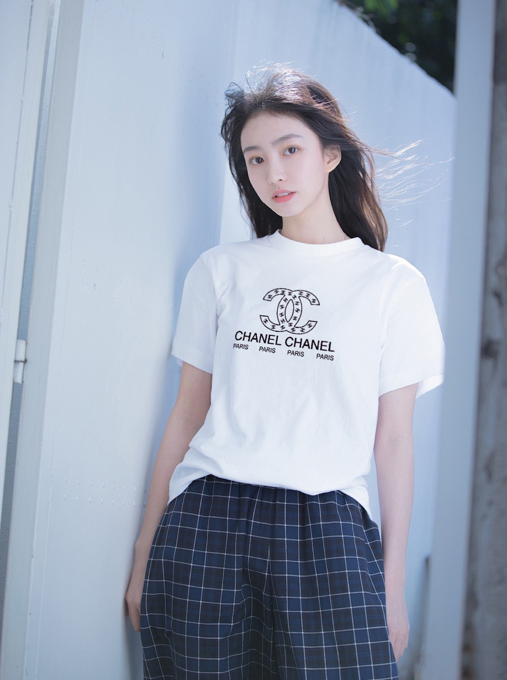 P70 Chanel/香奈儿 印花Logo百搭潮流圆领短袖T恤男女同款 吊牌 领标 水洗唛 三标齐全 尺码：S-XXL 颜色：黑色，白色