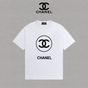 weigou_190728_0_db0e08495c P70 Chanel/香奈儿 印花Logo百搭潮流圆领短袖T恤男女同款 吊牌 领标 水洗唛 三标齐全 尺码:S-XXL 颜色:黑色,白色