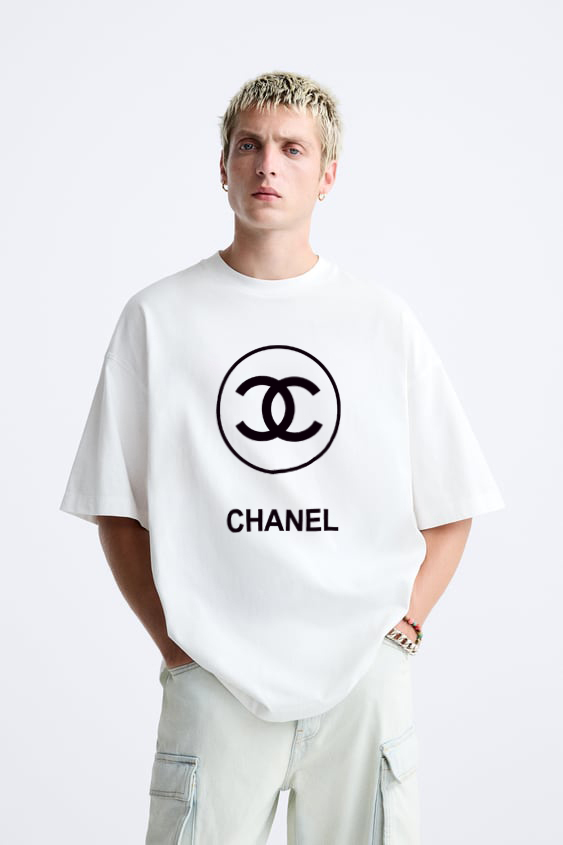 P70 Chanel/香奈儿 印花Logo百搭潮流圆领短袖T恤男女同款 吊牌 领标 水洗唛 三标齐全 尺码：S-XXL 颜色：黑色，白色