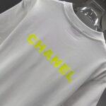 P75 CHANEL* 香奈儿* 2026春夏新款短袖T恤 定制纯棉字母logo 厚板 颜色：黑色 白色 深蓝 深红 码数：S M L XL XXL