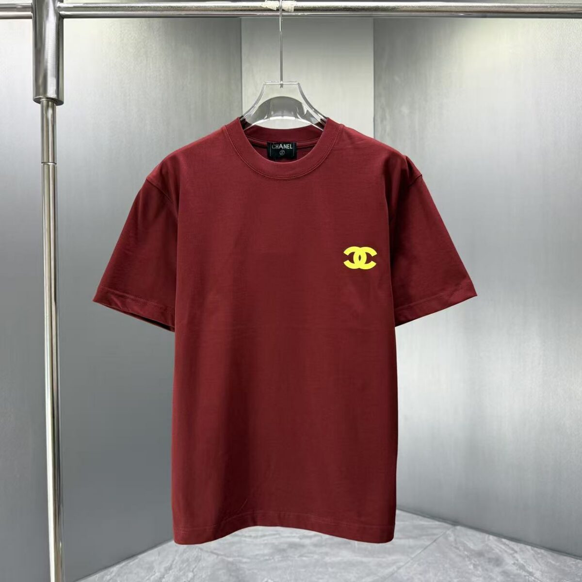 P75 CHANEL* 香奈儿* 2026春夏新款短袖T恤 定制纯棉字母logo 厚板 颜色：黑色 白色 深蓝 深红 码数：S M L XL XXL