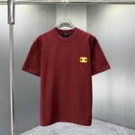 P75 CHANEL* 香奈儿* 2026春夏新款短袖T恤 定制纯棉字母logo 厚板 颜色：黑色 白色 深蓝 深红 码数：S M L XL XXL