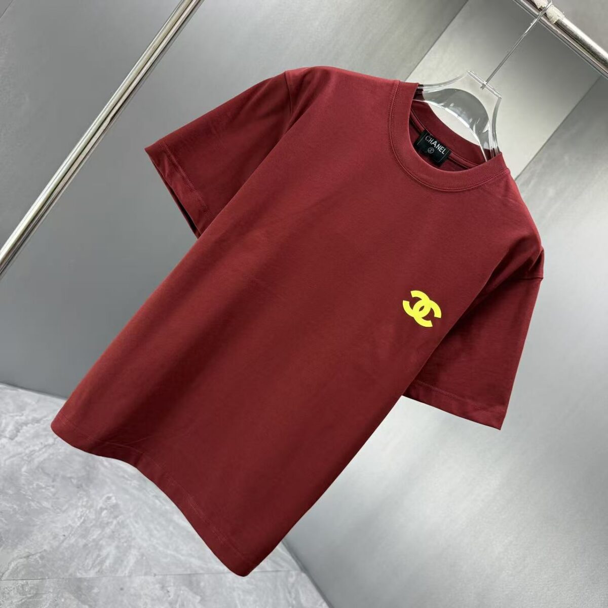P75 CHANEL* 香奈儿* 2026春夏新款短袖T恤 定制纯棉字母logo 厚板 颜色：黑色 白色 深蓝 深红 码数：S M L XL XXL