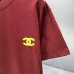 P75 CHANEL* 香奈儿* 2026春夏新款短袖T恤 定制纯棉字母logo 厚板 颜色：黑色 白色 深蓝 深红 码数：S M L XL XXL