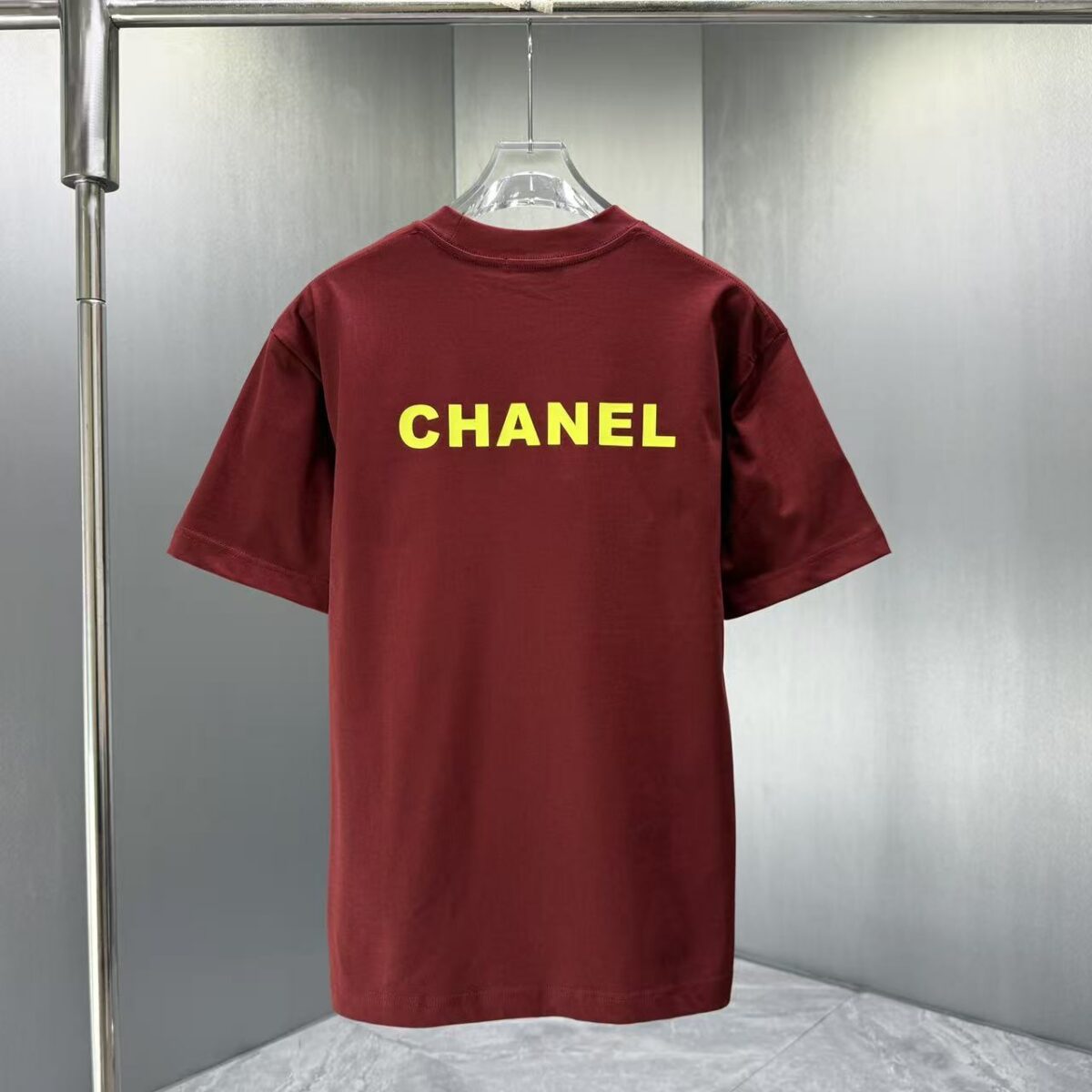 P75 CHANEL* 香奈儿* 2026春夏新款短袖T恤 定制纯棉字母logo 厚板 颜色：黑色 白色 深蓝 深红 码数：S M L XL XXL