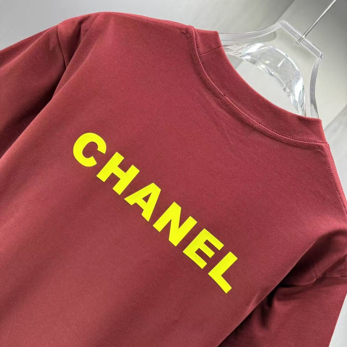 P75 CHANEL* 香奈儿* 2026春夏新款短袖T恤 定制纯棉字母logo 厚板 颜色：黑色 白色 深蓝 深红 码数：S M L XL XXL