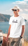 P70 Chanel/香奈儿 印花Logo百搭潮流圆领短袖T恤男女同款 吊牌 领标 水洗唛 三标齐全 尺码：S-XXL 颜色：黑色，白色