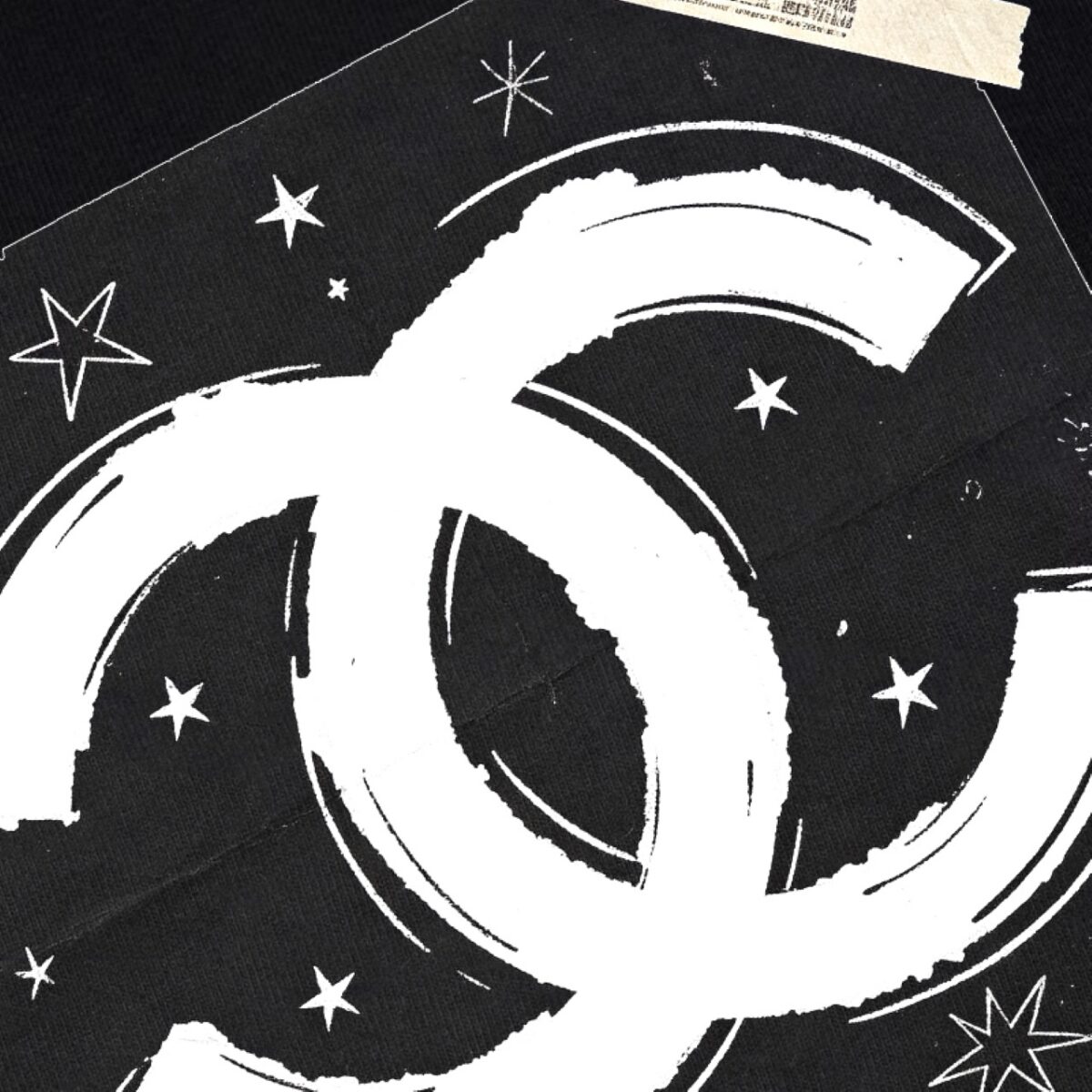 P85 CHANEL 香奈儿 新款 面料升级 300g纯棉 印花短袖T恤 颜色：黑色 白色尺码：XS~L - 副本 (18)