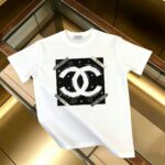 P85 CHANEL 香奈儿 新款 面料升级 300g纯棉 印花短袖T恤 颜色：黑色 白色尺码：XS~L - 副本 (19)