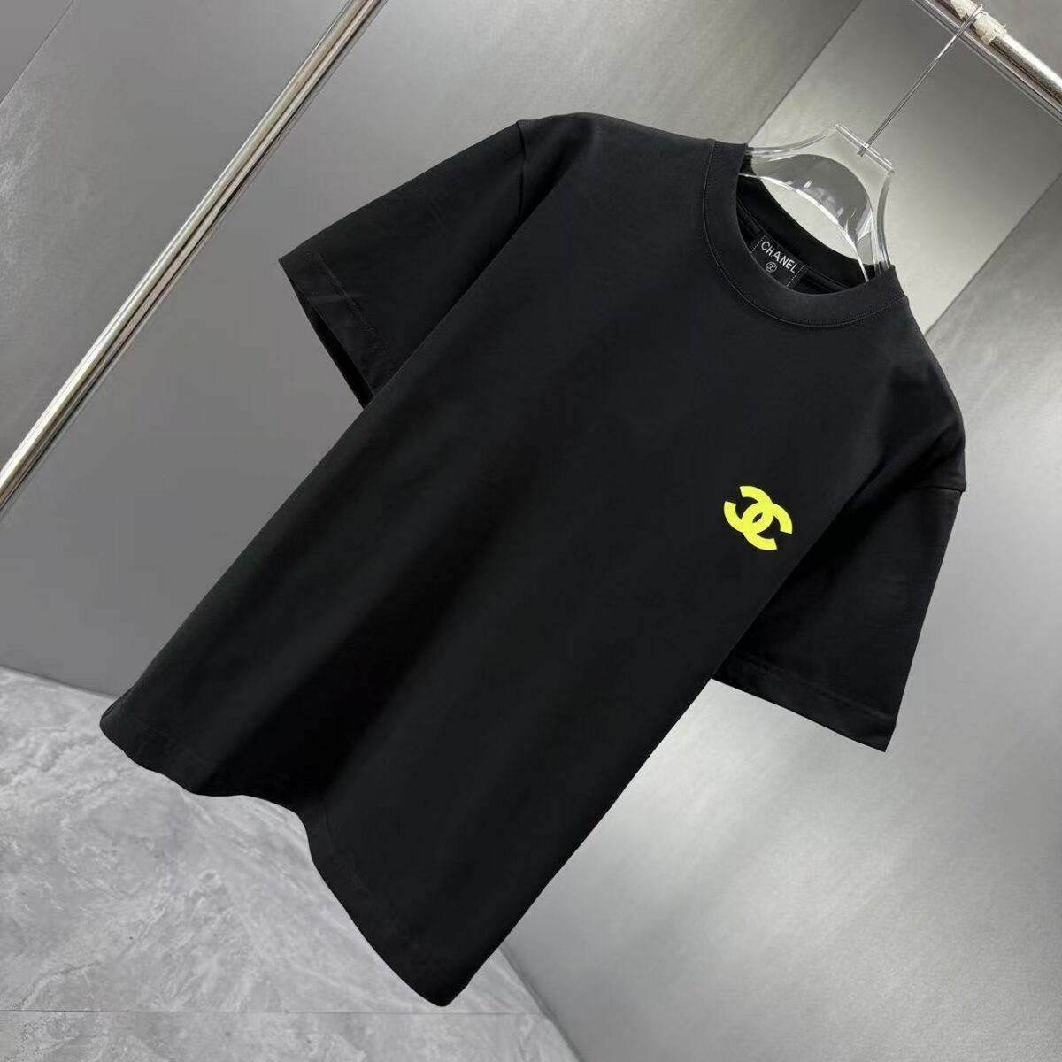 P75 CHANEL* 香奈儿* 2026春夏新款短袖T恤 定制纯棉字母logo 厚板 颜色：黑色 白色 深蓝 深红 码数：S M L XL XXL