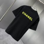P75 CHANEL* 香奈儿* 2026春夏新款短袖T恤 定制纯棉字母logo 厚板 颜色：黑色 白色 深蓝 深红 码数：S M L XL XXL
