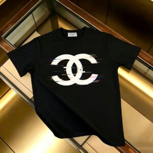 P85 CHANEL 香奈儿 新款 面料升级 300g纯棉 印花短袖T恤 颜色：黑色 白色尺码：XS~L - 副本 (20)