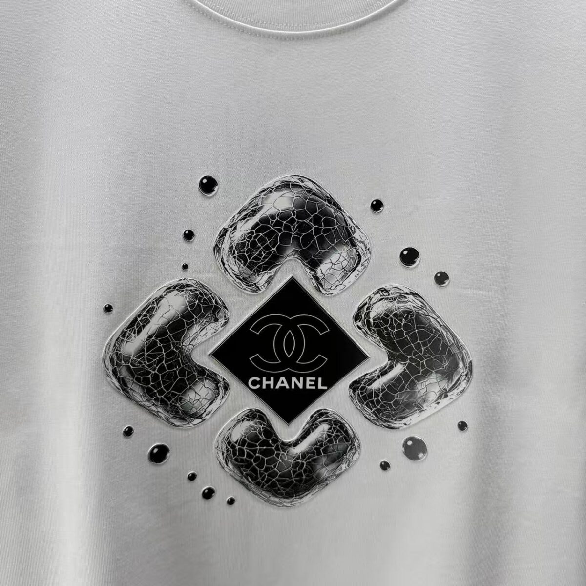 P75 CHANEL* 香奈儿* 2026春夏新款短袖T恤 定制纯棉字母logo 厚板 颜色：黑色 白色 黄色 深红 码数：S M L XL XXL