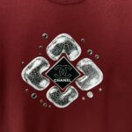 P75 CHANEL* 香奈儿* 2026春夏新款短袖T恤 定制纯棉字母logo 厚板 颜色：黑色 白色 黄色 深红 码数：S M L XL XXL