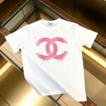 P85 CHANEL 香奈儿 新款 面料升级 300g纯棉 印花短袖T恤 颜色：黑色 白色尺码：XS~L - 副本 (23)