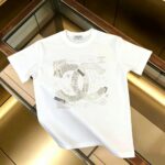 P85 CHANEL 香奈儿 新款 面料升级 300g纯棉 印花短袖T恤 颜色：黑色 白色尺码：XS~L - 副本 (29)